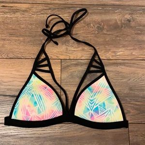Cut Out Tie Dye Bikini Top
